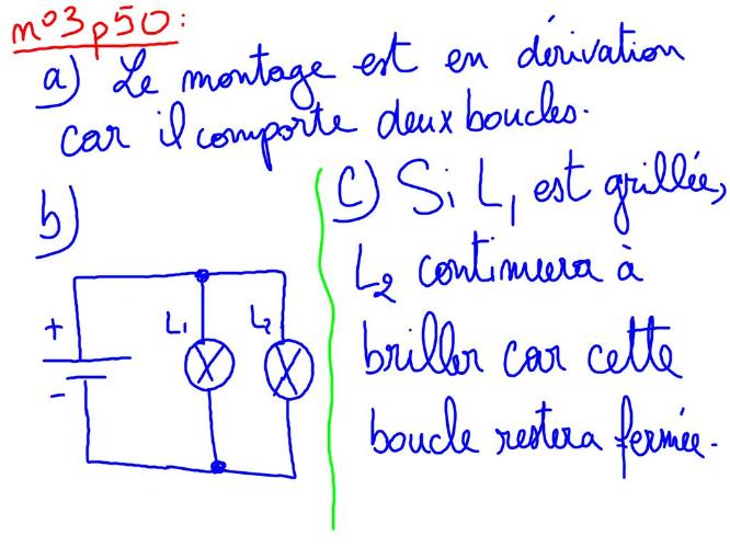 Circuit En Dérivation 5eme Exercices Corrigés